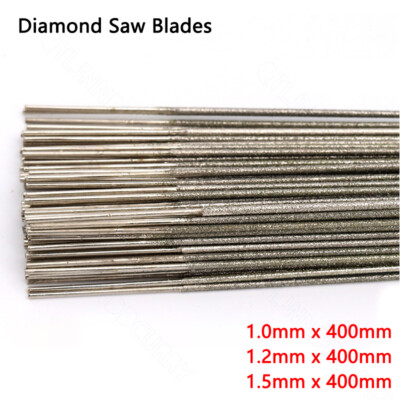 1/1.2/1.5mm Diamond Saw Blades Cutting Wire Stone Metal Emery Jade Glass 400mm