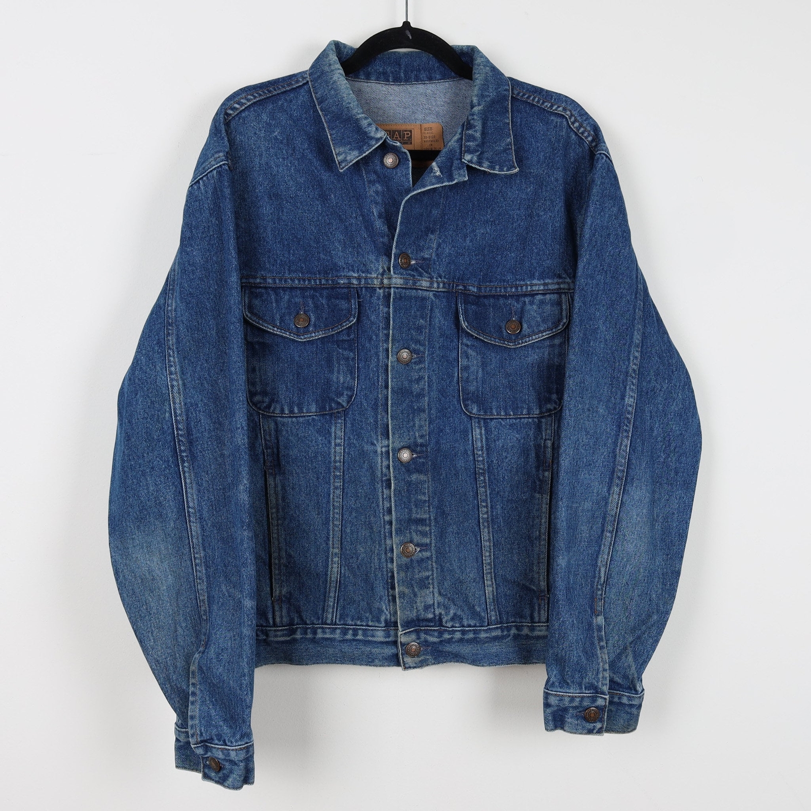 Vintage 90s GAP Denim Jean Jacket Button Down Western Cowboy Jean Jacket Size XL