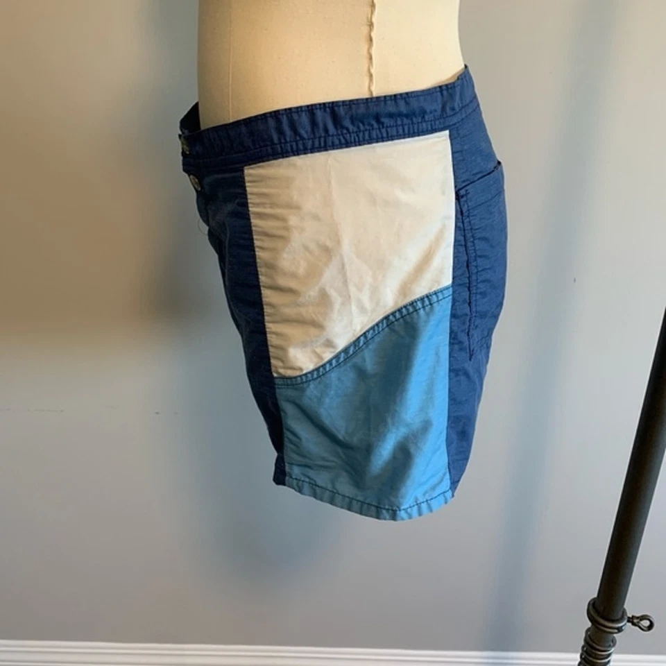 Pantalón Corto De Colección Ocean Pacific OP 80s Unisex Para Hombre Azul Blanco Surfer Foto 3 de 4