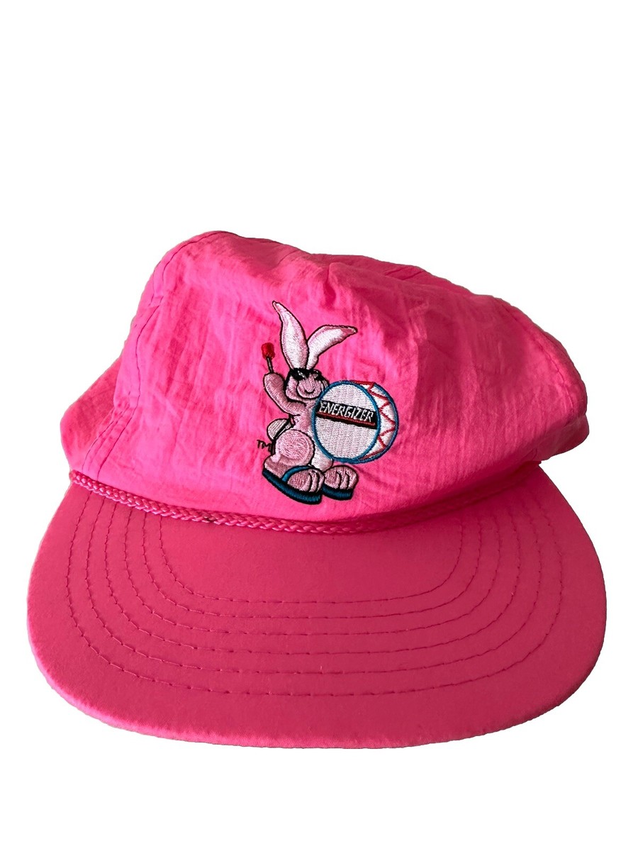 Vintage Nylon Snapback Hat Energizer Bunny 90\'s Neon Hot Pink Cap Hat Vintage Snap Back Hat - Neon Pink Energized Bunny - 90s  main image 2