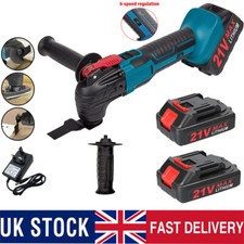 6 Speeds Oscillating Multi Tool Cordless Sander Scraper Saw With 2 Batteries 21V