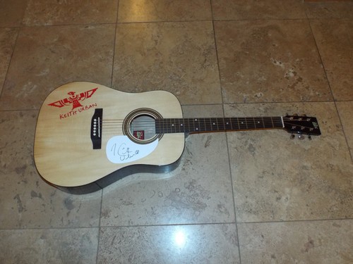 keith urban signed autographed guitar acoustic