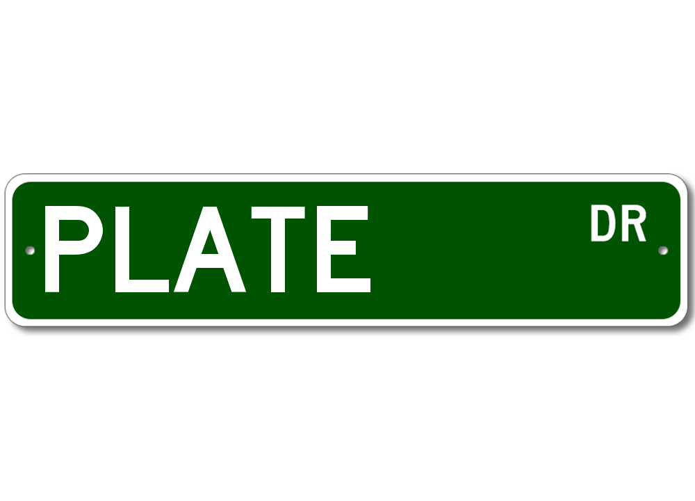 PLATE Street Sign - Personalized Last Name Signs | eBay