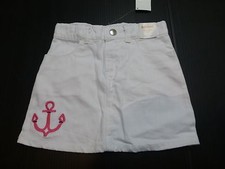 Gymboree Skirt Girls Size 5 White Denim Adjustable Waist Skirt New