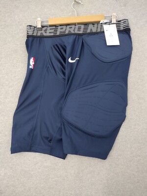 Nike Pro Hyperstrong NBA Padded Compression Shorts Blue 34X20 4XL 881966-419