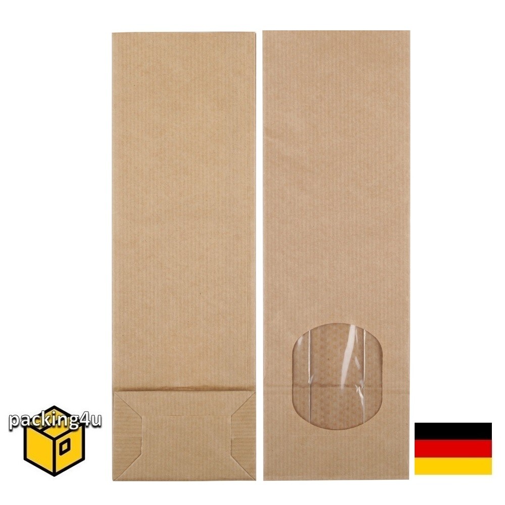 Bild 1 - Blockbodenbeutel mit/ohne Sichtfenster Papierbeutel Beutel Teebeutel Teetüten