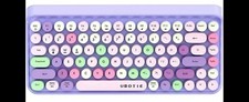 UBOTIE Colorful Computer Wireless Keyboard Mouse Combo 104 Round Key