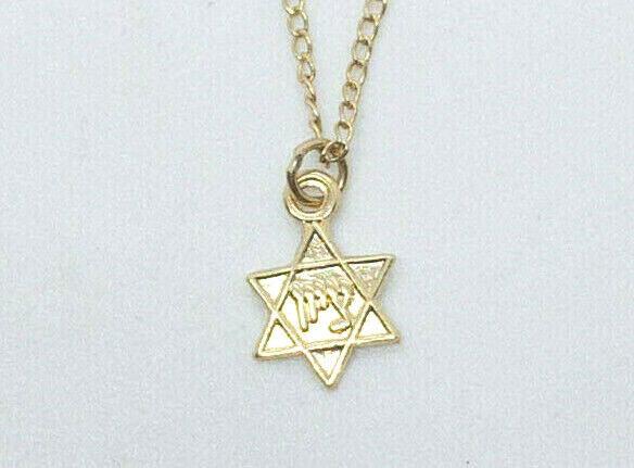 Star of David Pendant Necklace 14k Yellow Gold - image 1