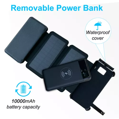 Portable Solar Power Bank Mobile Phone Charger Panel Camping Waterproof Outdoor - Picture 12 of 18