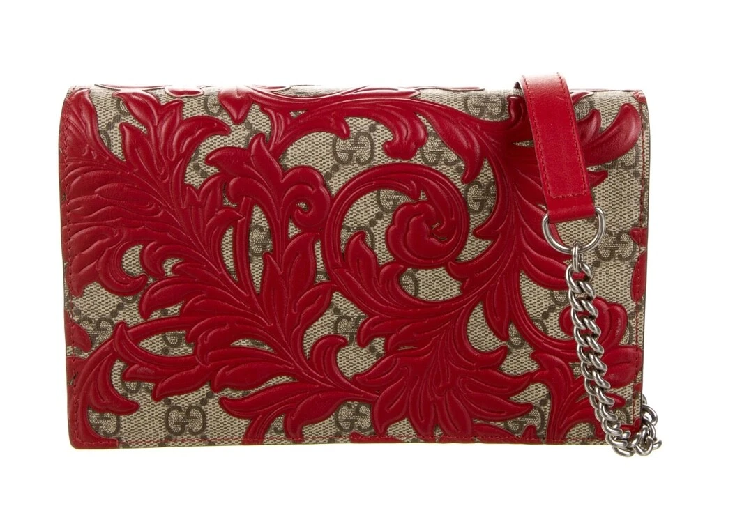 Near New! GUCCI Supreme Arabesque Wallet on Chain (was,700)