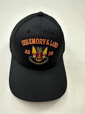 The Corps USS Emory S. Land AS 39 ATTT Logo Black Baseball Cap Hat One Size