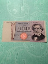 1000 Lire VERDI FDS carta avorio decreto 25-03-1969 rif. BI 718A senzaF+++,479A