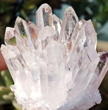 2025Rare 200-2000G Clear Crystal Geode Cluster Raw Crystal Cluster Reiki Decor