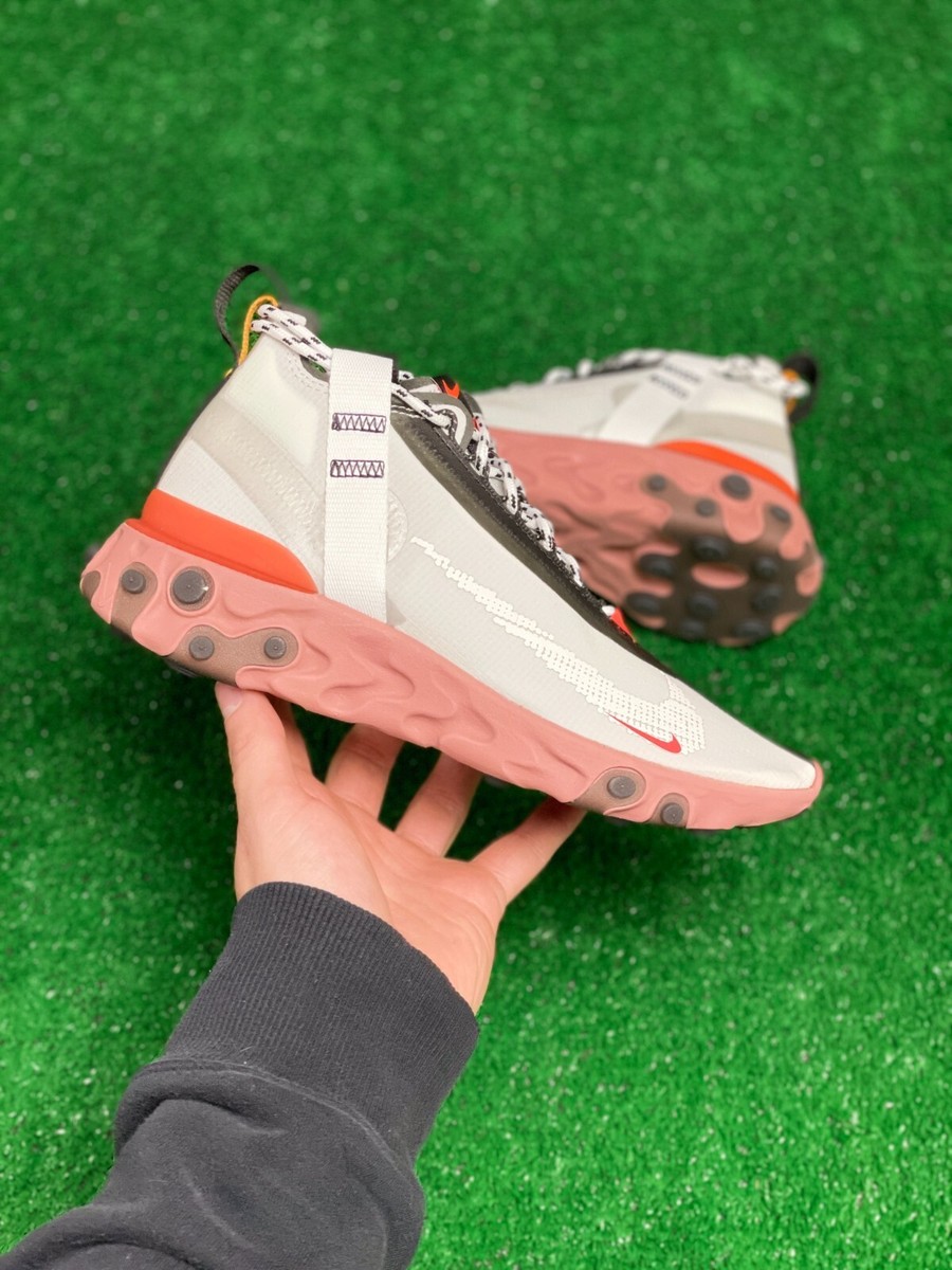 Nike React WR ISPA Mid Mens Running Shoe White Red AT3143-100 NEW Multi Size