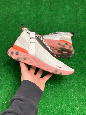 Nike React WR ISPA Mid Mens Running Shoe White Red AT3143-100 NEW Multi Size