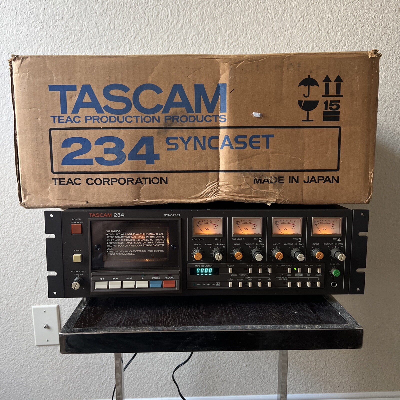 TASCAM 234 Syncaset 4 Track Analog Cassette Recorder TEAC & Has 