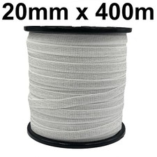 Premium Elektrozaunband 20 mm x 400 Meter 140 kg 5 x 0,16 mm wei&szlig; Polyzaun