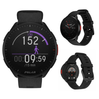 New Polar Pacer MultiSport GPS Waterproof Running Smartwatch Wrist HRM Black S-L