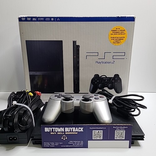 Sony PlayStation 2 PS2 Slim Console With Box, 1 Controller And Wires eBay