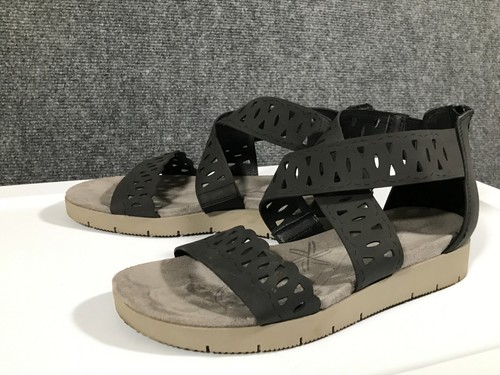 Baretraps Sandals Womens Size 6.5 Black Strap Comfort Zip Back - Picture 4 of 9