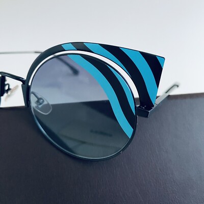 NEW! AUTHENTIC! FENDI 53mm Cat Eye Sunglasses TURQUOISE  display picture 2