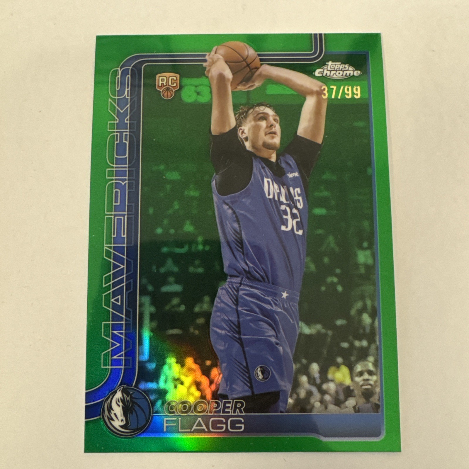 2025-26 Topps Chrome - Cooper Flagg #251 TRUE Green Refractor /99 (RC)