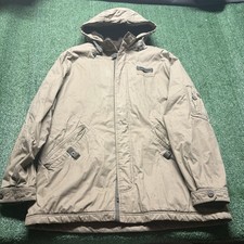 Abercrombie Fitch Lined Field Hooded Jacket Mens MD Military Vtg 90s