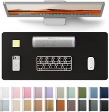 Leather Office Desk Pad Protector Large Mouse Pad Non-Slip PU Leather Laptop