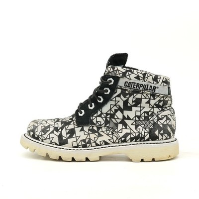 Caterpillar Damen Ridge Walala Schnürstiefel Schwarz Weiß CAT Boots EU 38