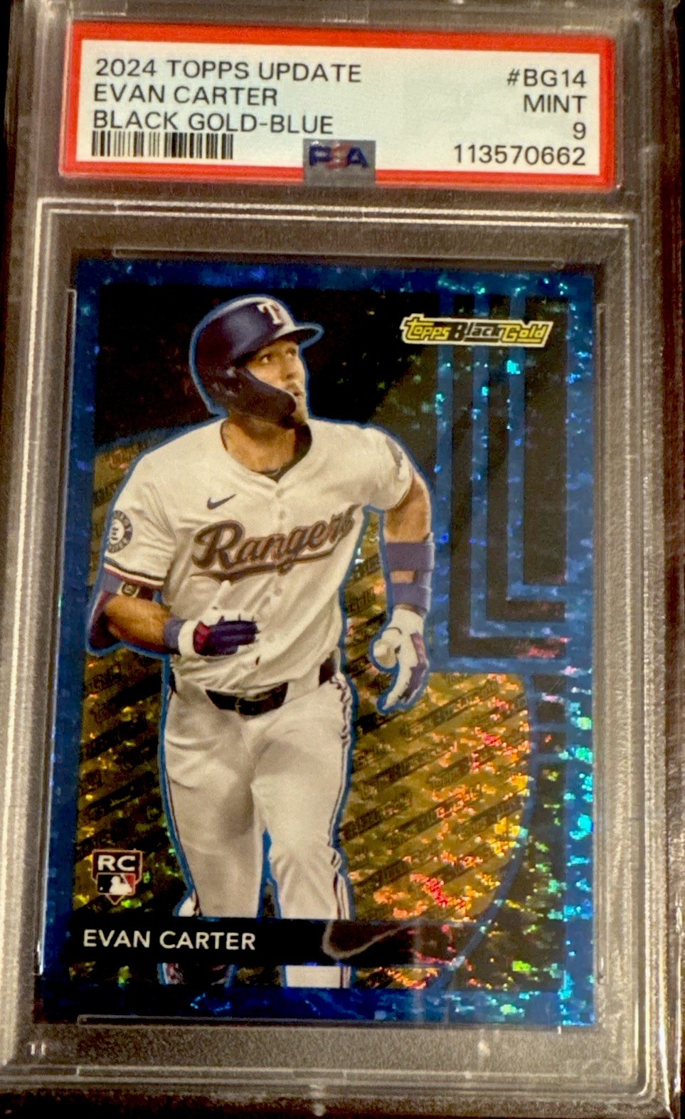 2024 Topps Update Series - Topps Black Gold Evan Carter #BG-14 Blue (RC)