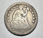 1853-O  ARROWS  SEATED LIBERTY HALF DIME  VG #2029