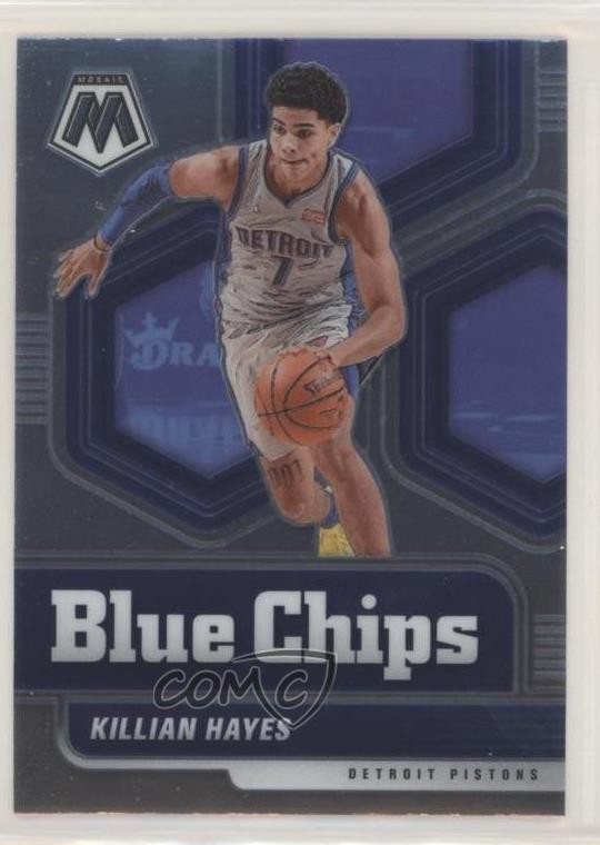 2020-21 Panini Mosaic Blue Chips Killian Hayes #2 Rookie RC
