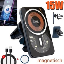Handyhalterung Auto magnetisch mit Lade Funktion Lüftung KFZ Handy Halterung