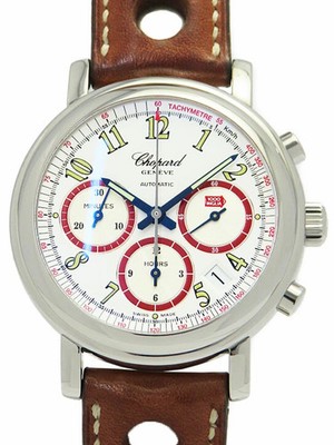 Chopard Mille Miglia Chronograph 16 8316 39mm White Dial Steel Box Card #T252