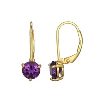 Cavill Amethyst Ohrringe 1,17Ct Vergoldet 925 Silber Rund Elegant