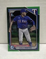 CURLEY MARTHA 2024 Bowman Chrome Prospects GREEN REFRACTOR ~ Rangers RC #'d /99