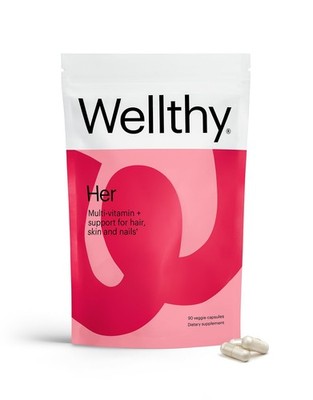 Wellthy Her Women's Daily Vegan Multivitamin for Women, Natural Ingredients f...