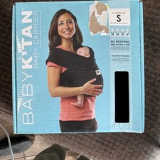Baby K'tan Baby Carrier Size S Black Machine Washable Infant