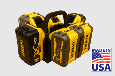 #ad BRAND NEW DeWALT Battery Holder Carrier Caddy Fits 6 DeWALT 20v 60v Batteries $24.99