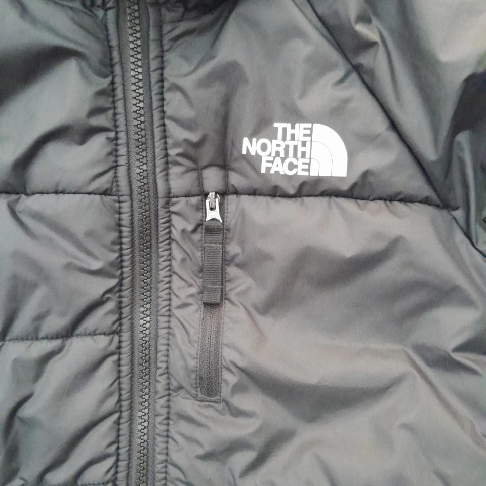 THE NORTH FACE Boys Bubble Coat Black M 10 Years Reversible Orange - Image 3 of 4