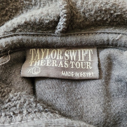 Felpa con cappuccio Taylor Swift grigia Eras Tour merce ufficiale Swiftie taglia XL - Foto 9 di 10