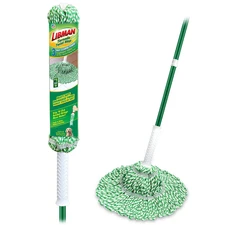 Libman Tornado Twist Mop with Cotton Blend Head Steel Handle Green & White