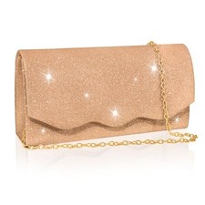 Evening Bag Clutch Purse for Women, Sparkling Formal Handbag with Crossbody