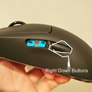 Bouton latéral gauche droit de la souris UP Clé descendante pour Logitech G Pro Souris de jeu sans fil