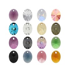 Swarovski Crystals 6028 XILION Oval Pendants - Jewelry Making, Necklaces