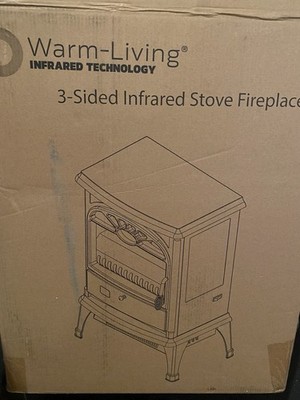 Warm-Living Infrared Technology 3-Sided Infrared Stove Fireplace - Open Box  