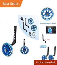 Kids Bicycle Training Wheels - Flash Mute Wheel Kit, Safety Ease for Beginners