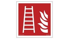 ZNAK - BF003 Drabina pożarowa 50 x 50 cm FS - Folia samoprzylepna foto.