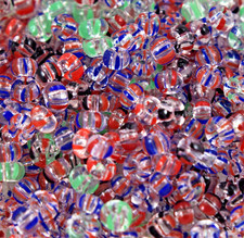 Czech Glass Seed Beads Size 6/0 " MIXTURE CARNIVAL " Loose 50 Grams