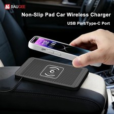 Car Wireless Charger Pad Phone Fast Charging Non-Slip Mat for iPhone Samsung lot